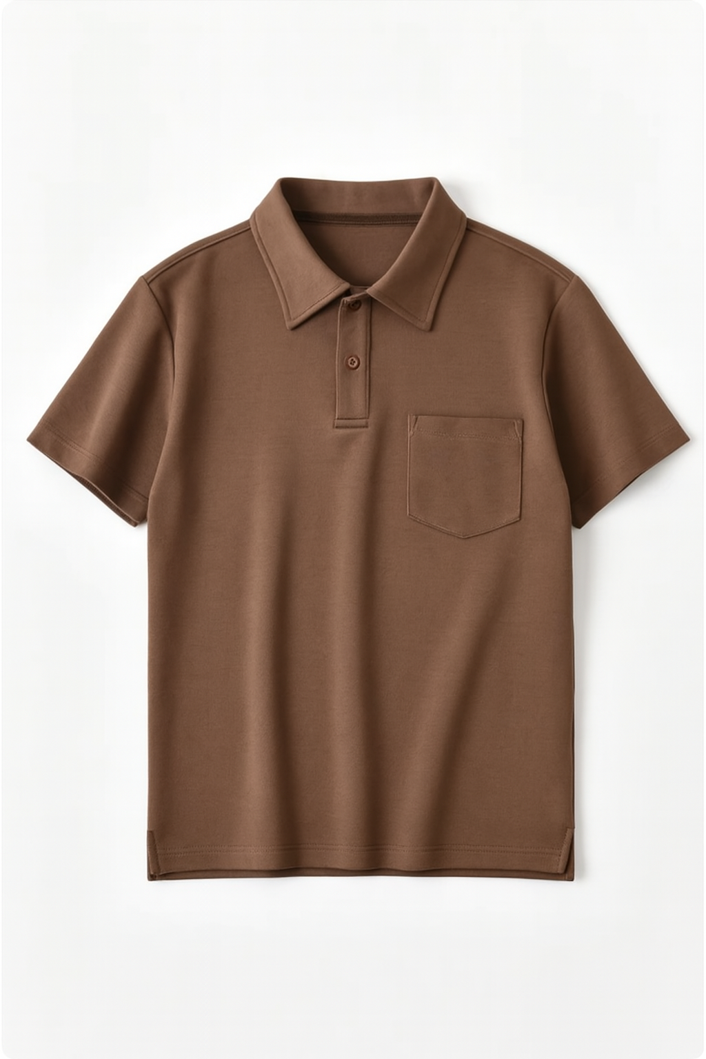 Men’s Polo Shirt with Chest Pocket and Button Collar