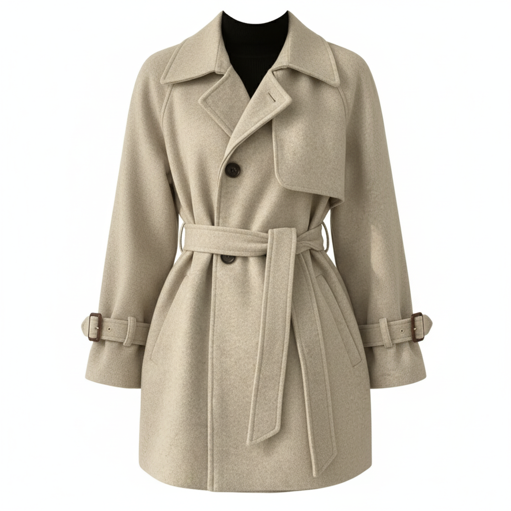 Women’s Trench Coat – Classic Belted Design