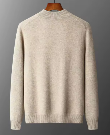 Men’s Wool and Cashmere Blend Cardigan with Zipper