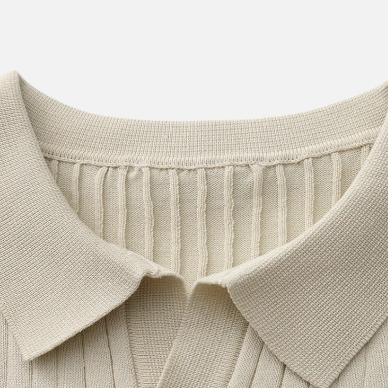 Men’s Knitted Polo Shirt in Ribbed Structure