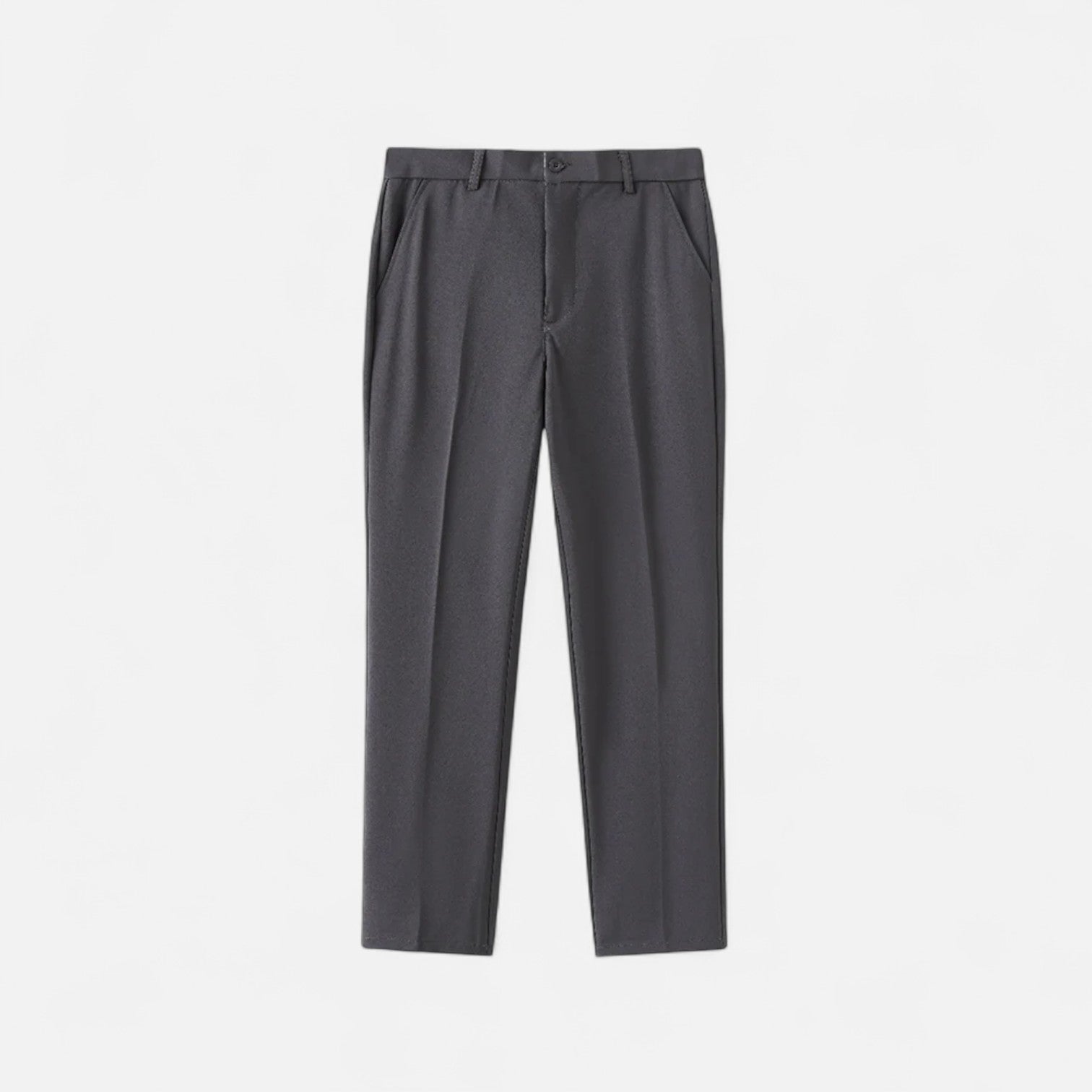 Men’s Cotton-Polyester Blend Trousers with Stretch – Regular Fit