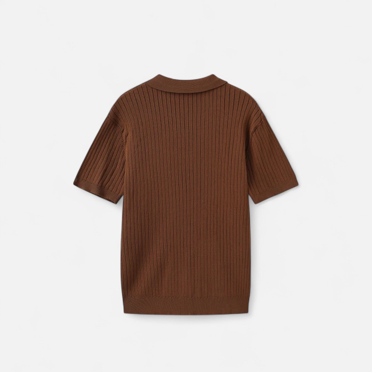 Men’s Knitted Polo Shirt in Ribbed Structure