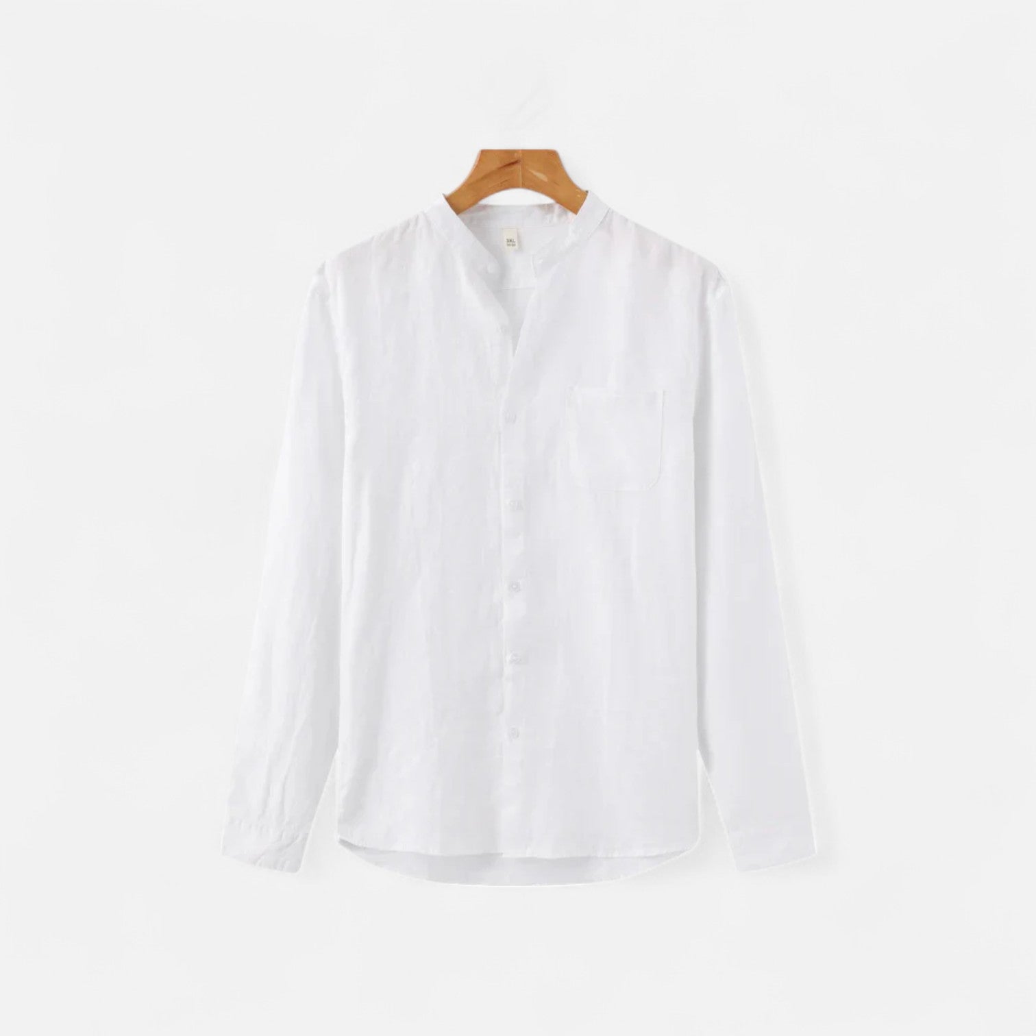 Men’s 100% Linen Shirt – Classic Collar – Long Sleeve