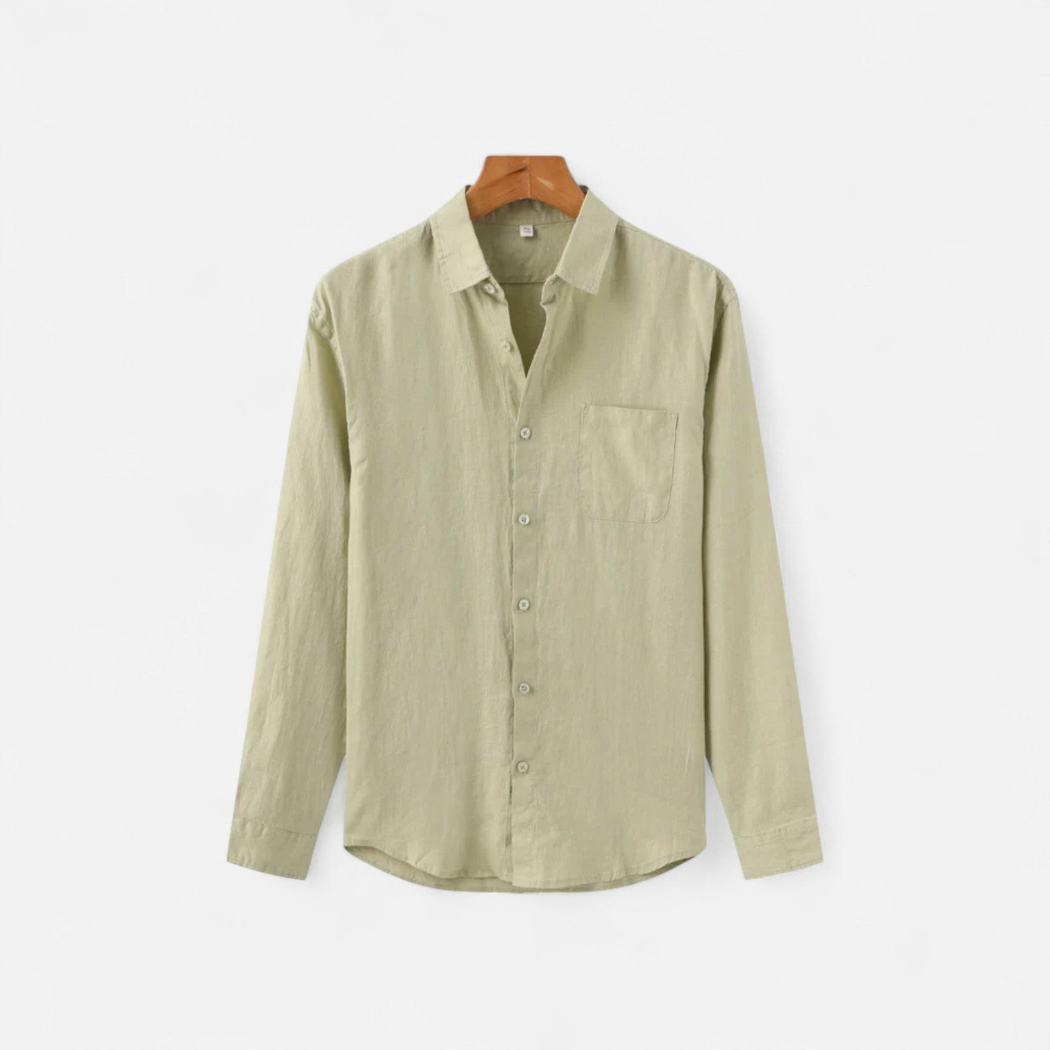 Men’s 100% Linen Shirt – Classic Collar – Long Sleeve