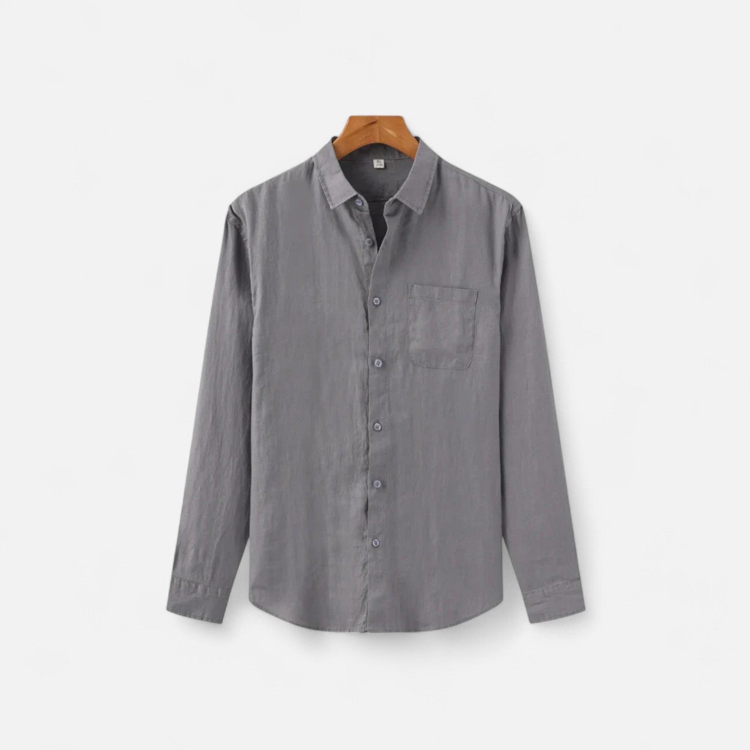 Men’s 100% Linen Shirt – Classic Collar – Long Sleeve