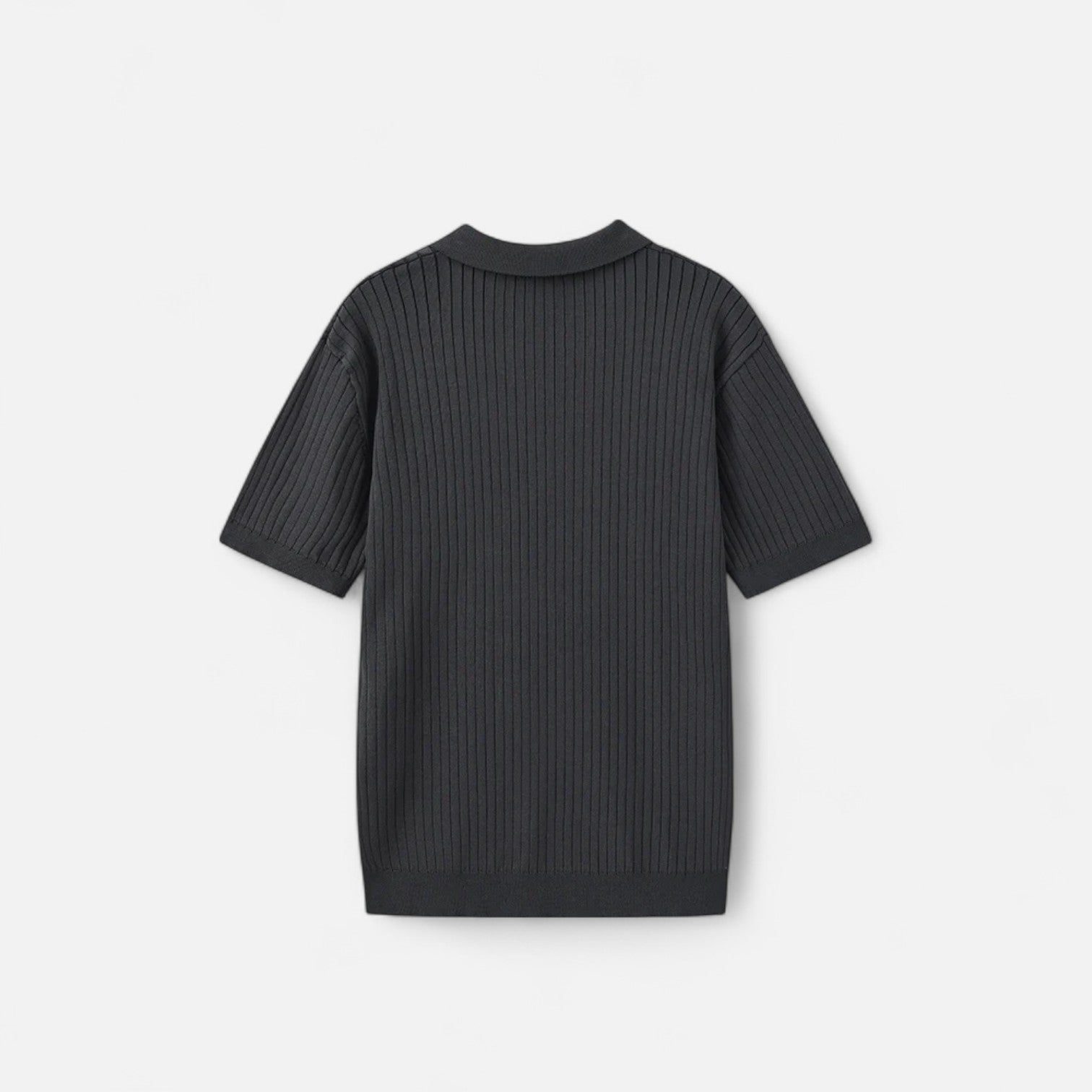 Men’s Knitted Polo Shirt in Ribbed Structure