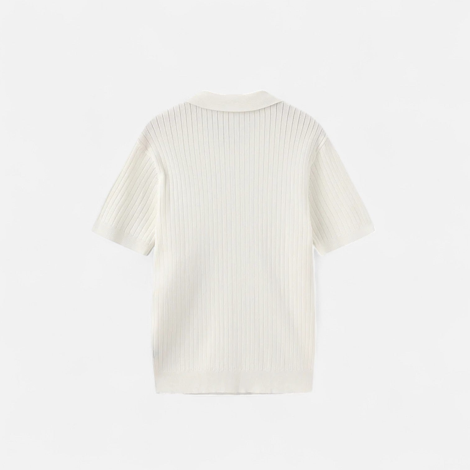 Men’s Knitted Polo Shirt in Ribbed Structure
