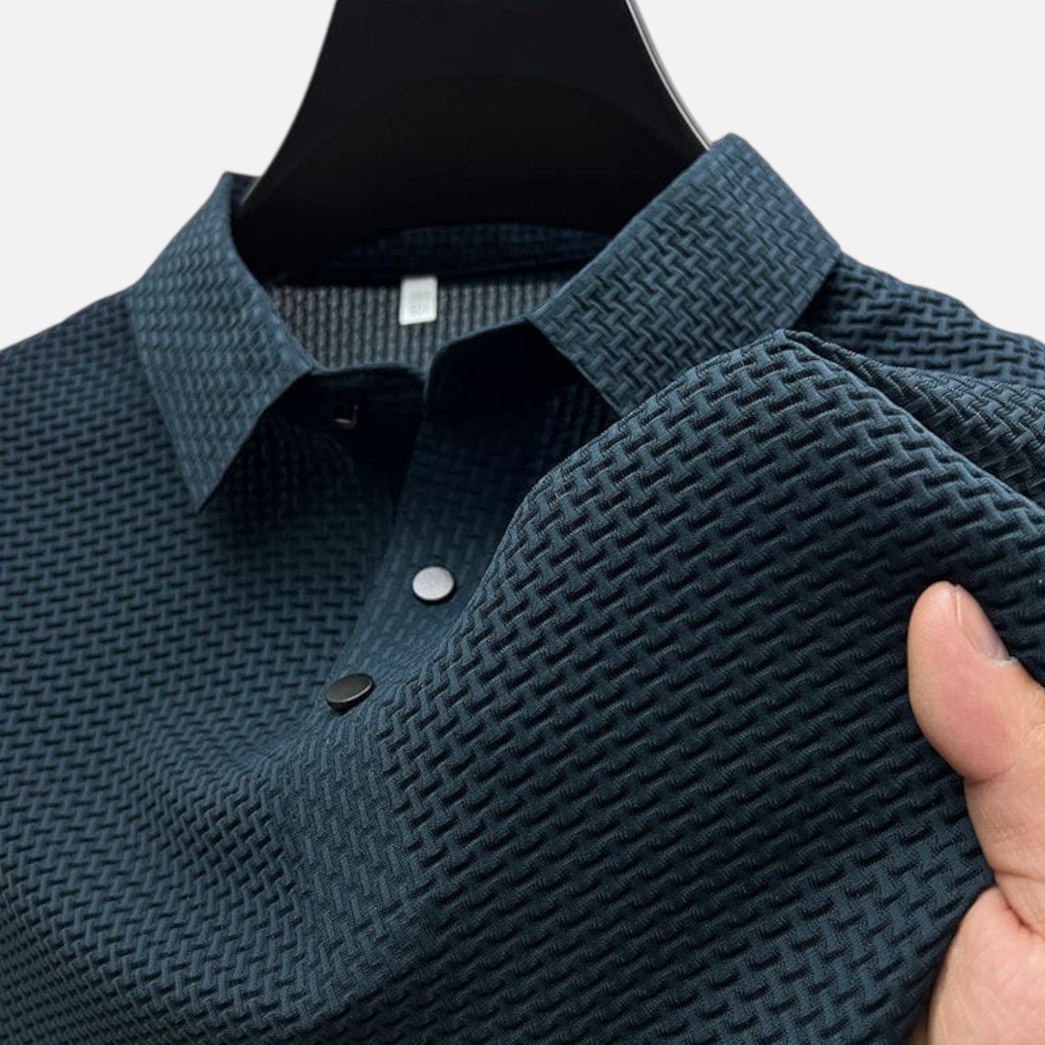 Men’s Polo Shirt in Cotton Blend with Classic Collar