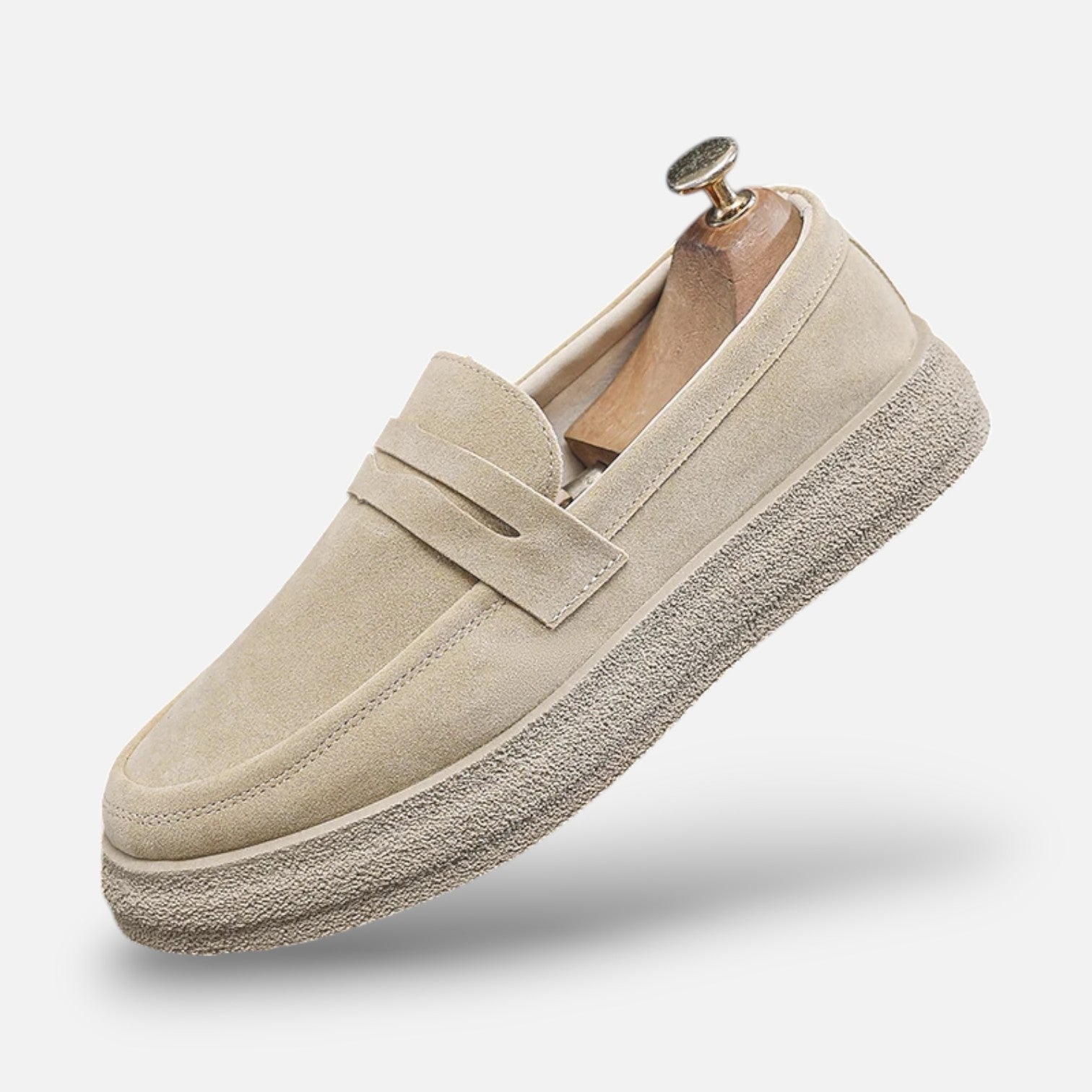 Men’s Suede Loafers – Slip-On Design – Lightweight Sole