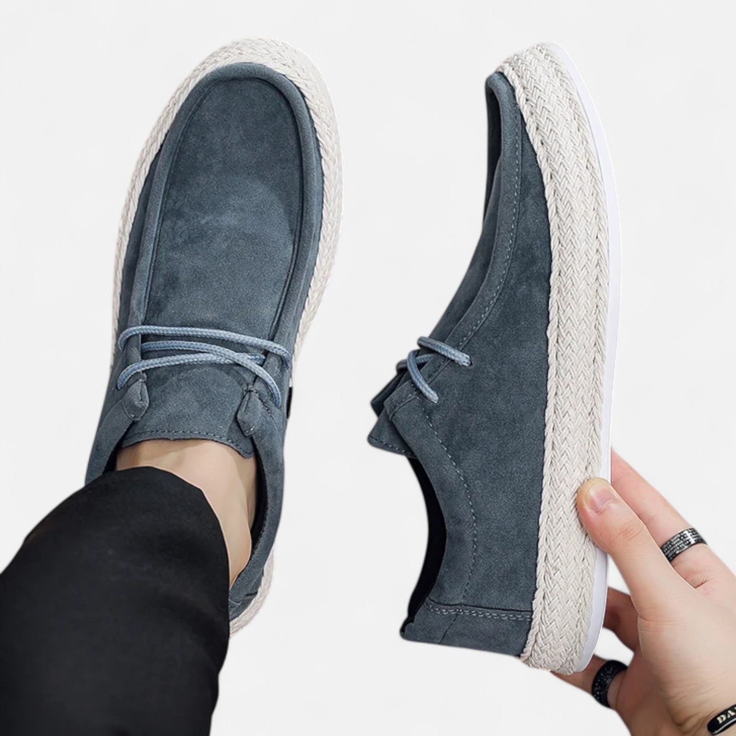 Men’s Textile Loafers – Slip-On Design – Lightweight Sole