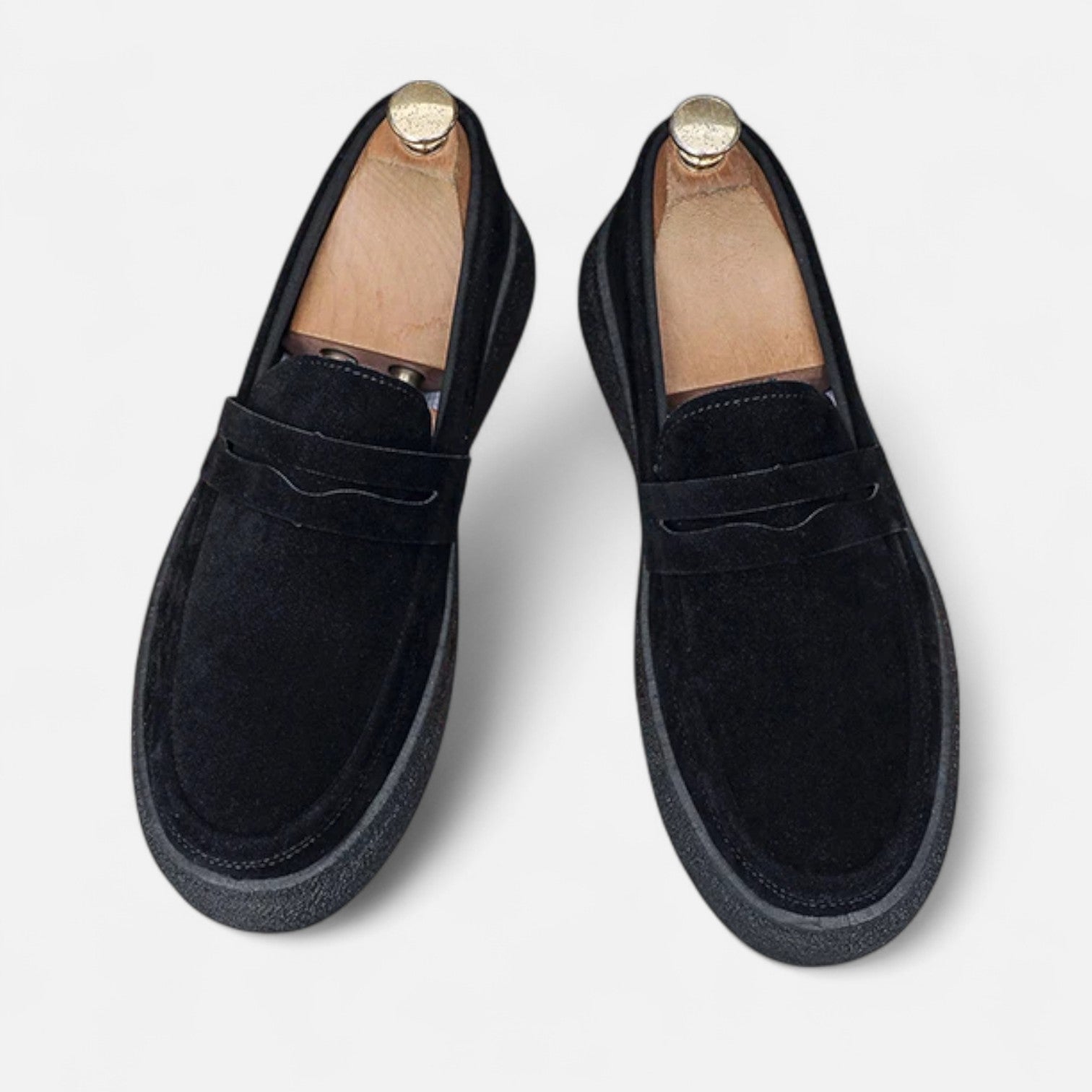 Men’s Suede Loafers – Slip-On Design – Lightweight Sole