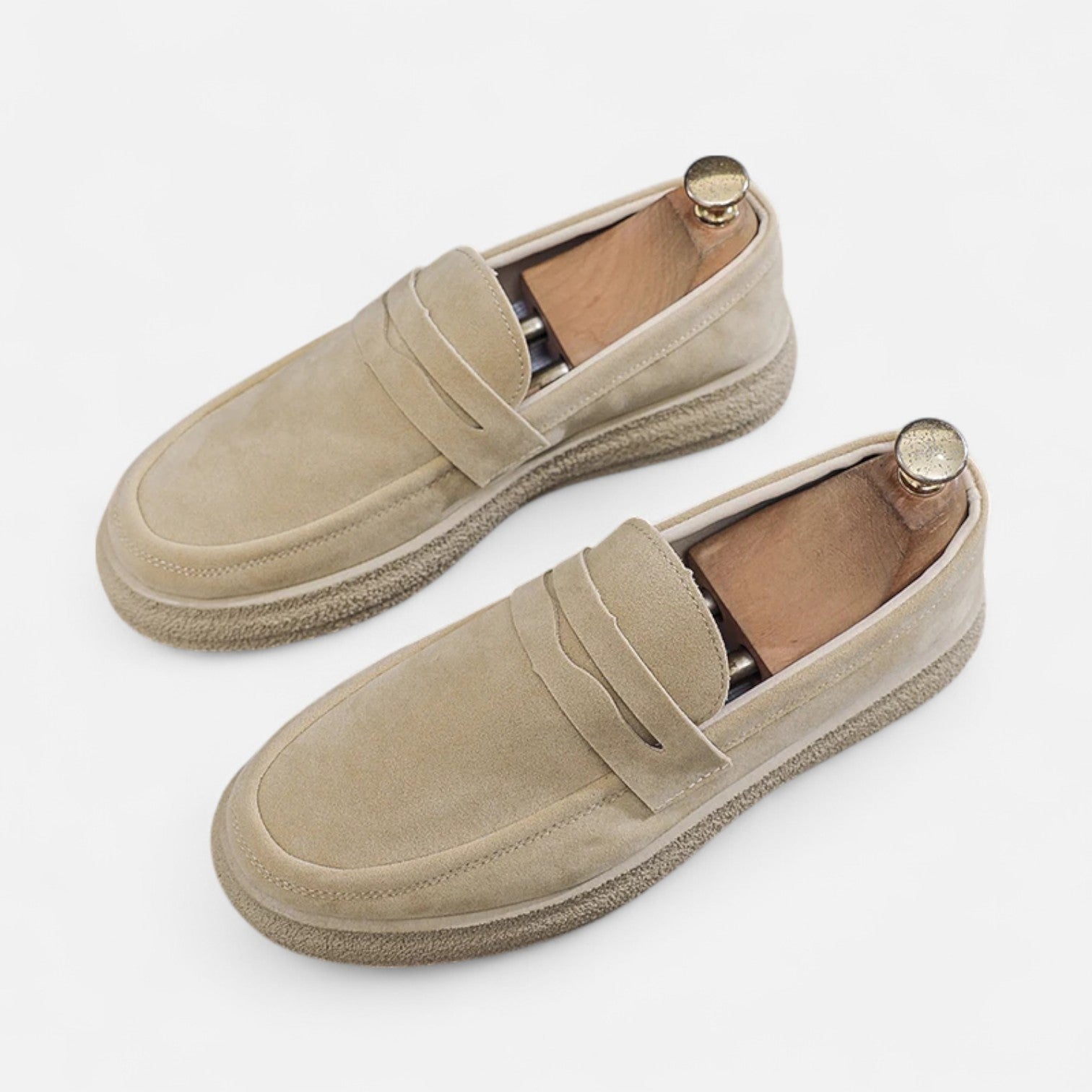 Men’s Suede Loafers – Slip-On Design – Lightweight Sole