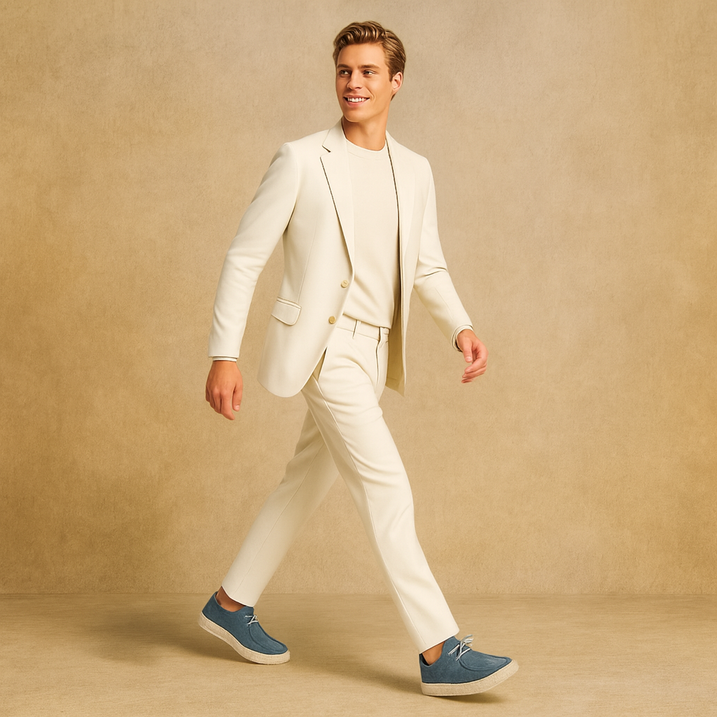 Men’s Textile Loafers – Slip-On Design – Lightweight Sole