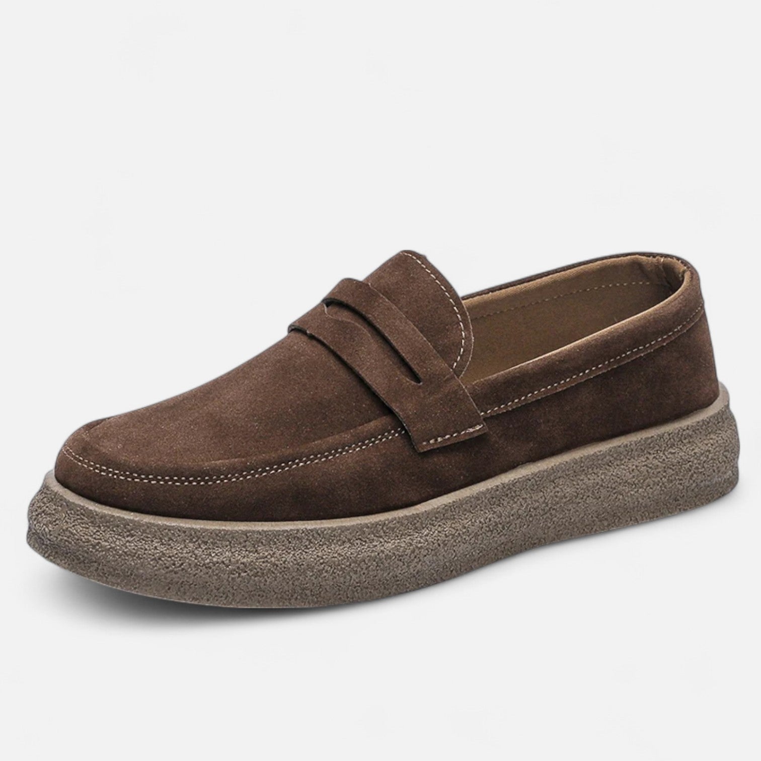 Men’s Suede Loafers – Slip-On Design – Lightweight Sole