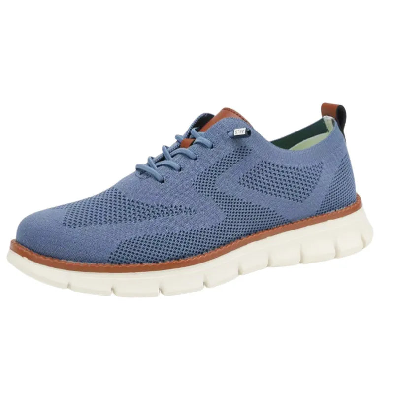 Men’s Knit Sneakers with Lace-Up Closure – Breathable Fabric