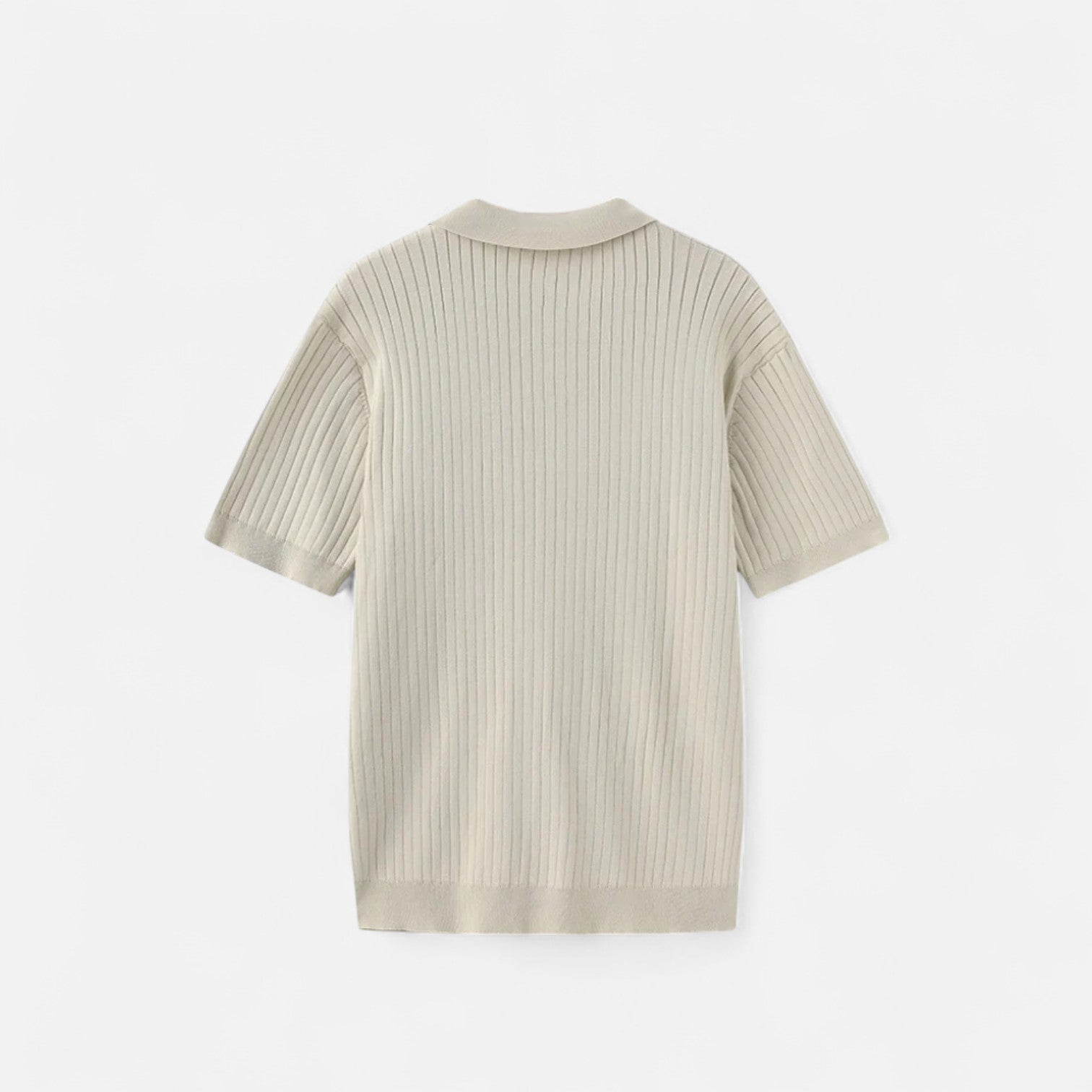 Men’s Knitted Polo Shirt in Ribbed Structure