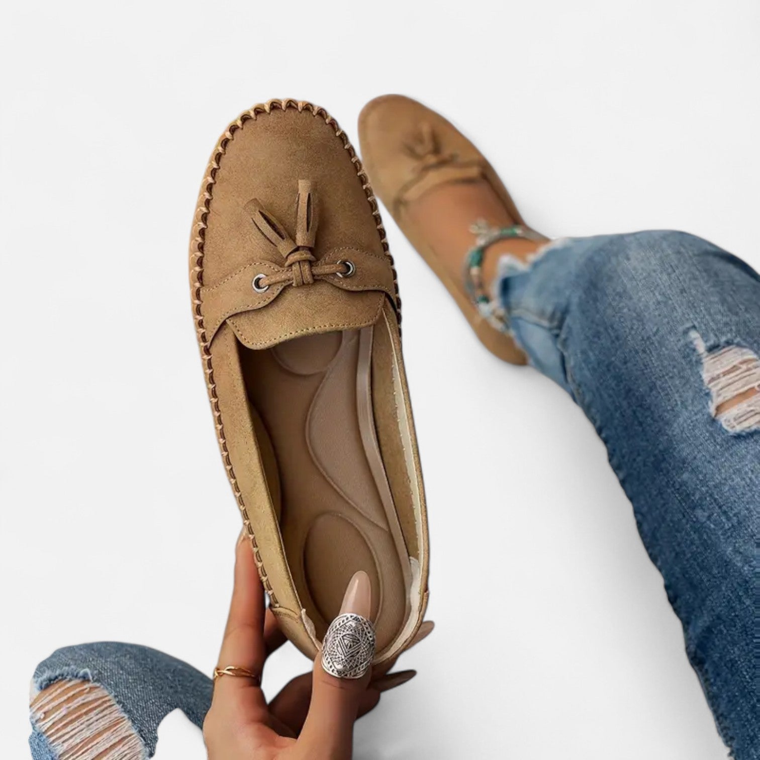 Women’s Loafers with Slip-On Design and Non-Slip Sole
