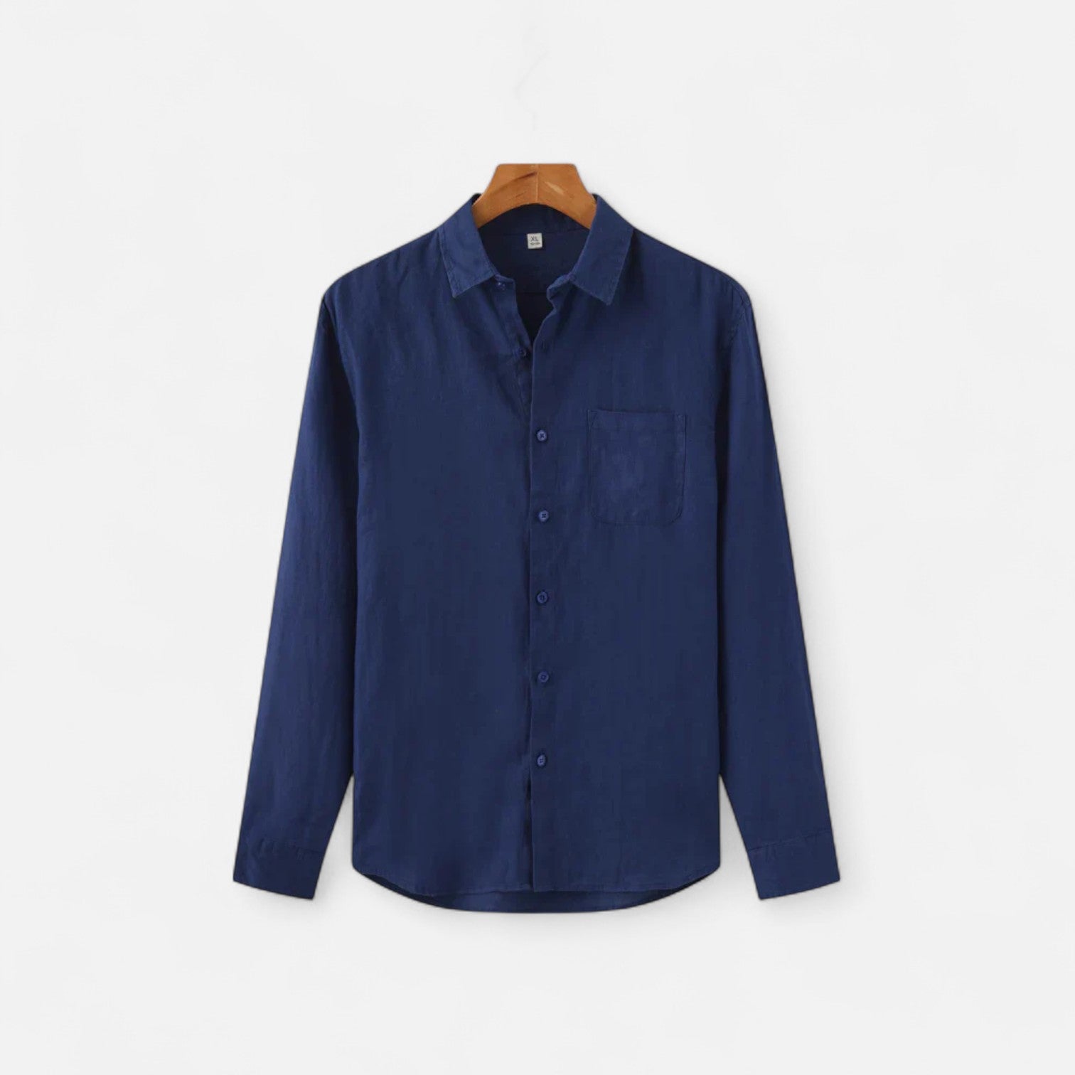 Men’s 100% Linen Shirt – Classic Collar – Long Sleeve