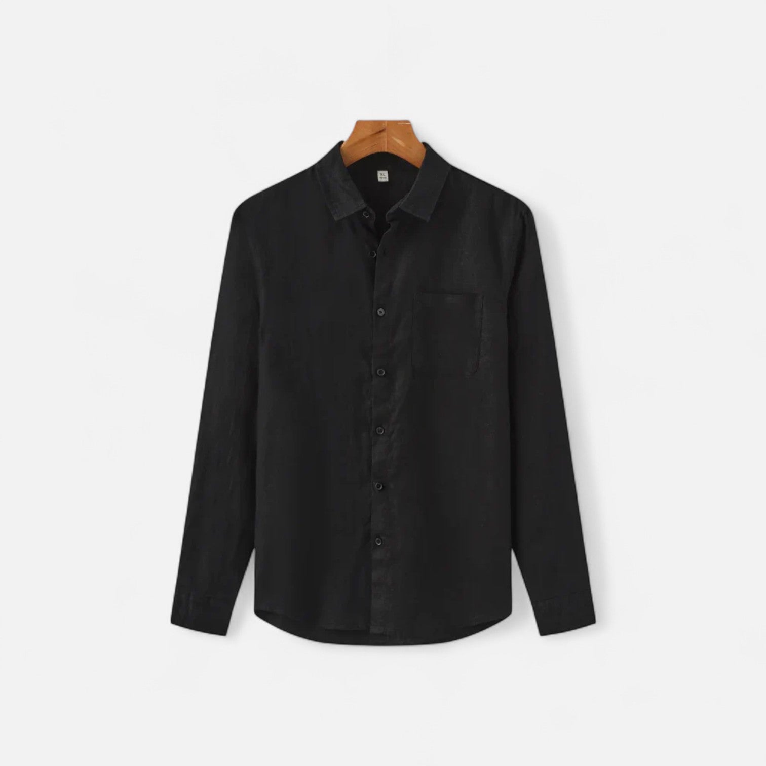 Men’s 100% Linen Shirt – Classic Collar – Long Sleeve