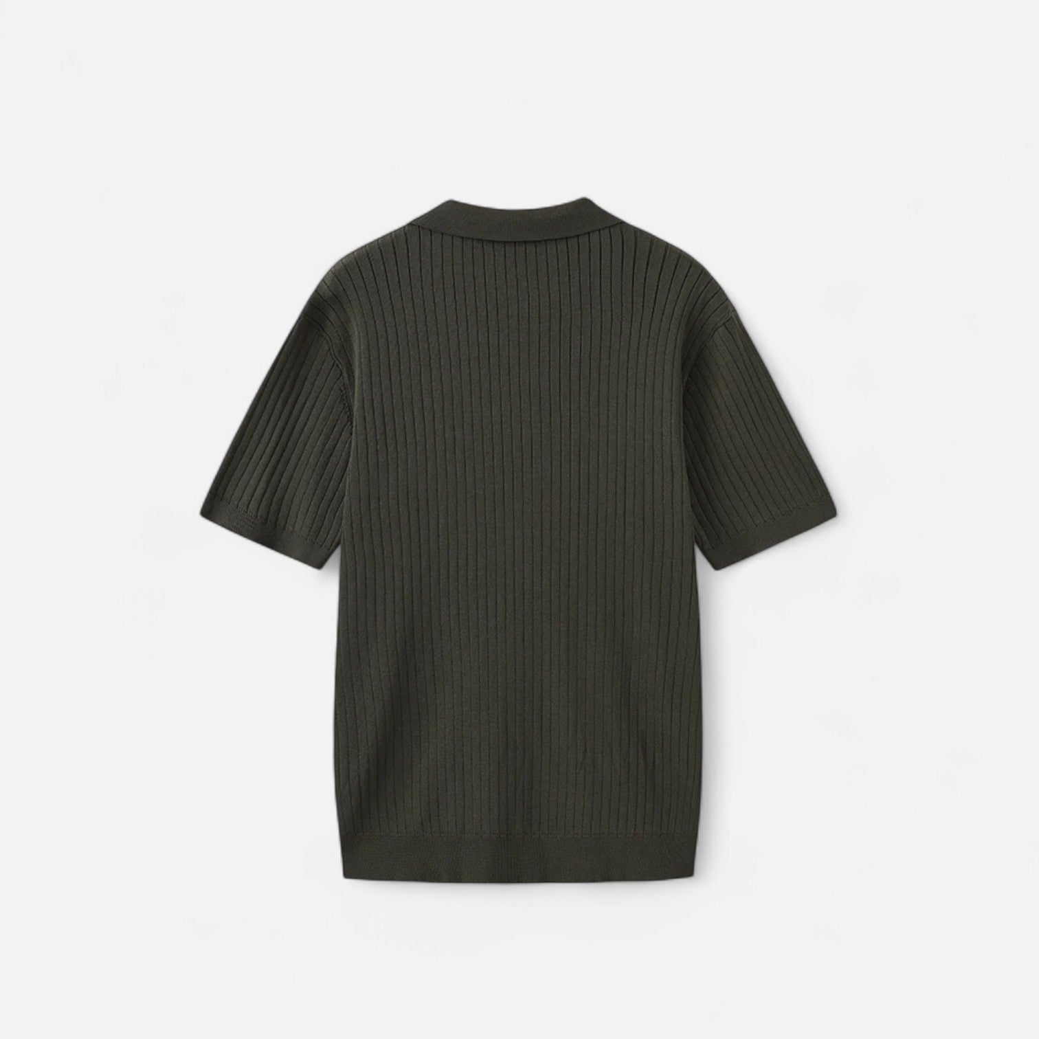 Men’s Knitted Polo Shirt in Ribbed Structure