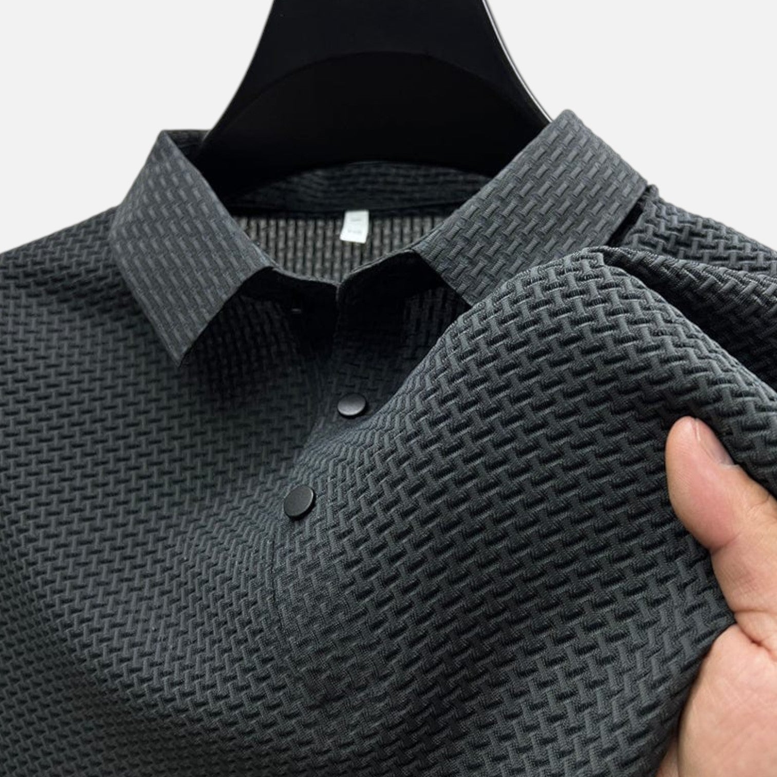 Men’s Polo Shirt in Cotton Blend with Classic Collar