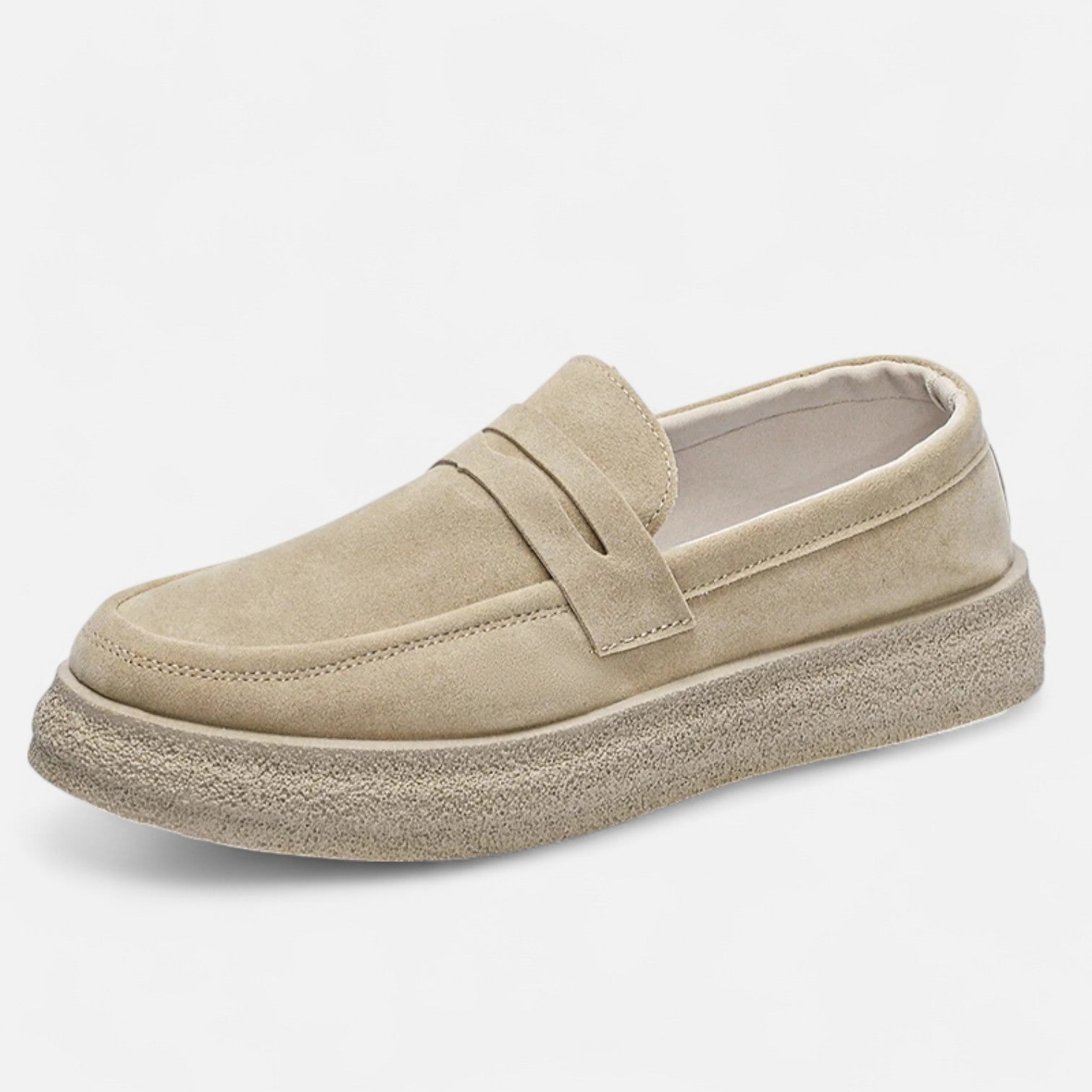 Men’s Suede Loafers – Slip-On Design – Lightweight Sole